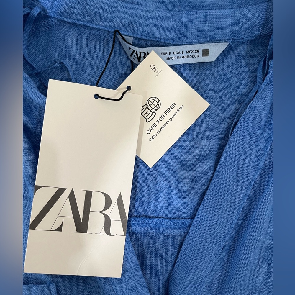 Zara Rayon Button Up Top - Picture 3 of 4